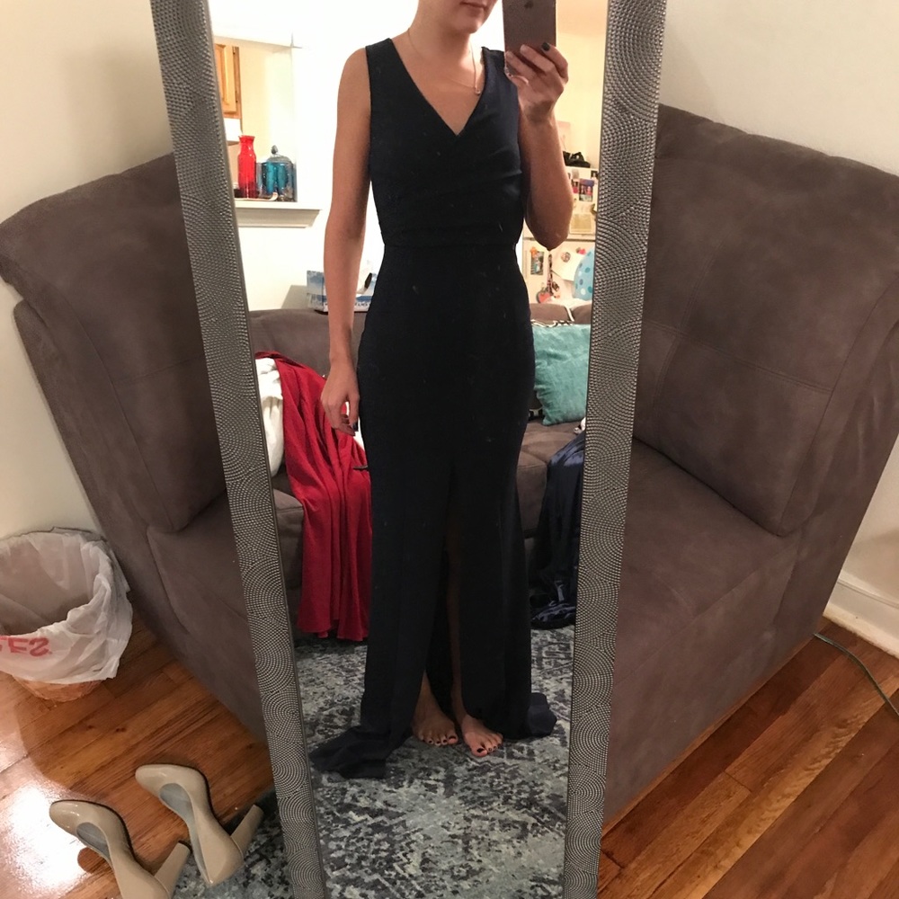 Navy evening dress